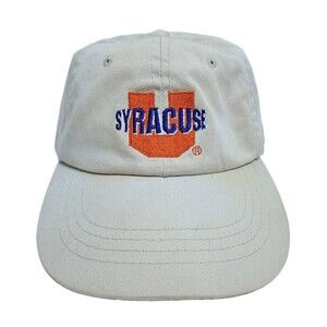 Syracuse University Signatures Hat Cap Khaki Beige Tan Vintage Strapback Orange